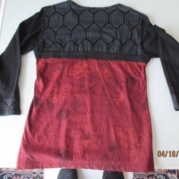 Leopards & Roses Long Sleeved Embroidered Top - Picture 3 of 7